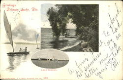Greetings Delavan Lake Postcard