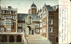 Entrance To Dormitories, University of Pennsylvania Dormitory Postcard