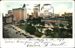 City Hall Park Postcard