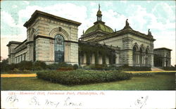 Memorial Hall, Fairmount Park Postcard