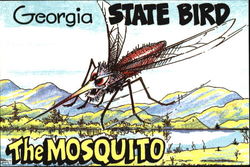 Georgia State Bird: Mosquito Postcard Postcard