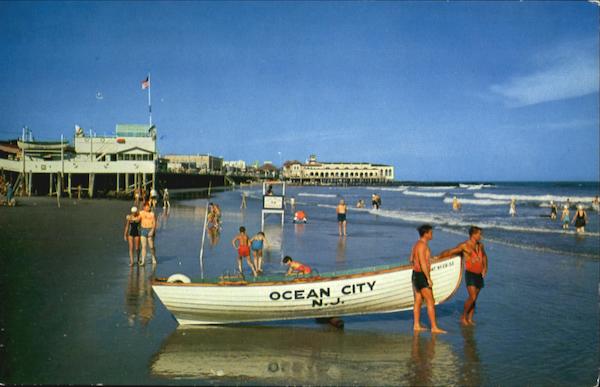 Along Ocean City's Beach New Jersey
