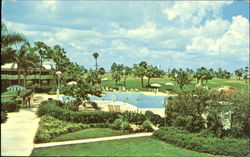Swimming Pool At Country Club Motel Postcard