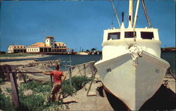 Ocracoke Waterfront And Coast Guard Station Postcard