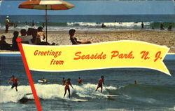 Greetings From Seaside Park Postcard