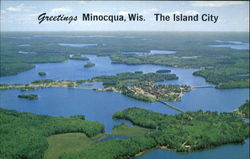 Greetings From Minocqua Wisconsin Postcard Postcard