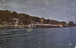 Boat Docks And Bathing Beach Postcard