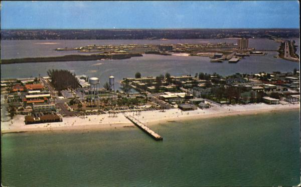 Air View Of Rockaway Beach And Pier Clearwater Florida