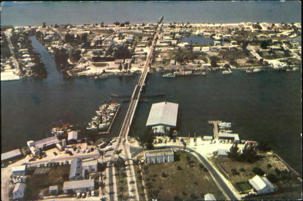 Aerial View Of Fishing Fleet And Approach Fort Myers Florida