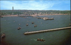 Aerial View Blessing Of The Fishing Fleet Postcard
