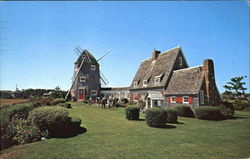 Cape Cod House And Windmill Massachusetts Postcard Postcard