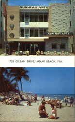 Sun Ray Apartments, 728 Ocean Drive Miami Beach, FL Postcard Postcard