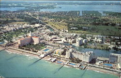 Miami Beach Hotels And Lake Postcard