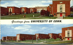 North Campus Dormitories For Men The University Of Connecticut Hartford, CT Postcard Postcard