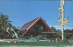 Seminole Okalee Indian Village Postcard
