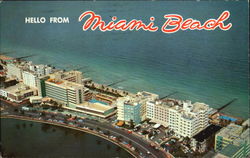 Hello From Miami Beach Postcard