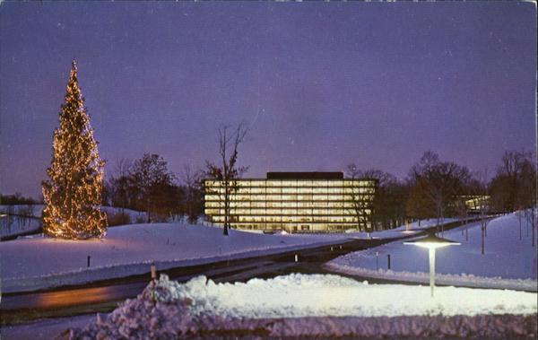 Twilight At Christmas Time Moline Illinois