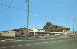 Grand Motel Overlooking St. Mary's River & Canada, 1100 East Portage Ave Sault Ste. Marie, MI Postcard Postcard