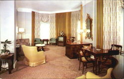 Living Room Of Presidential Suits, Congress Hotel Postcard