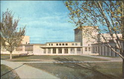 Library And High School Postcard