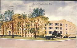 Memorial Hospital Marysville, OH Postcard Postcard