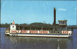 Riverboat Luella Belle Chicago, IL Postcard Postcard