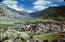 Panorama Of Jackson Wyoming Postcard Postcard