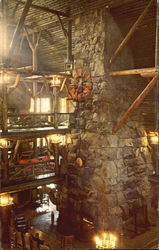 Old Faithful Inn Lobby, Yellowstone National Park Postcard