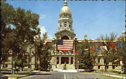 Vista Of The Wyoming State Capital Building Postcard