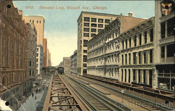 Elevated Loop, Wabash Ave Chicago Illinois