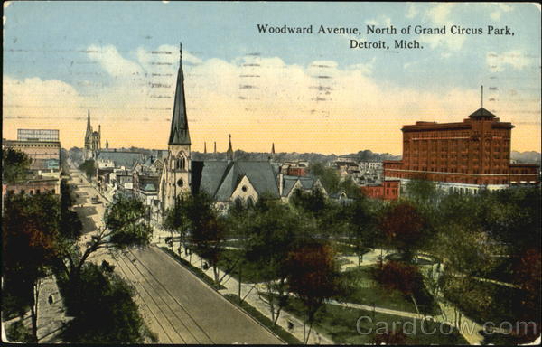 Woodward Avenue, North of Grand Circus Park Detroit Michigan