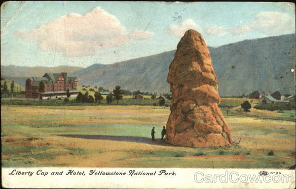 Liberty Cap And Hotel, Yellowstone National Park