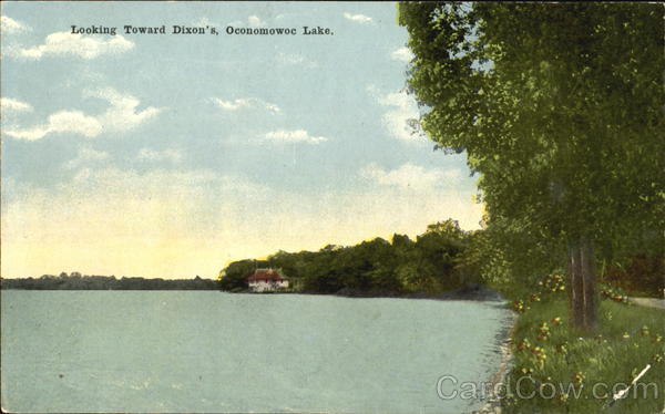 Looking Toward Dixon's, Oconomowoc Lake Scenic Wisconsin