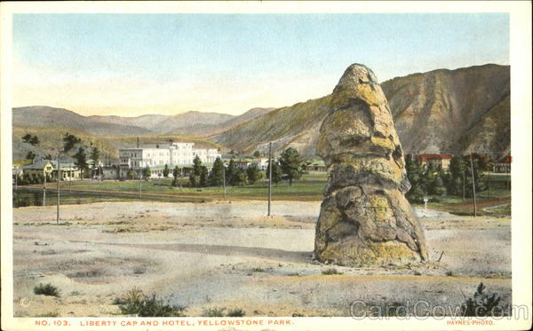 Liberty Cap And Hotel, Yellowstone National Park
