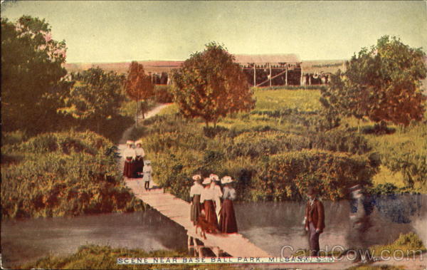 Scene Near Base Ball Park Milbank South Dakota