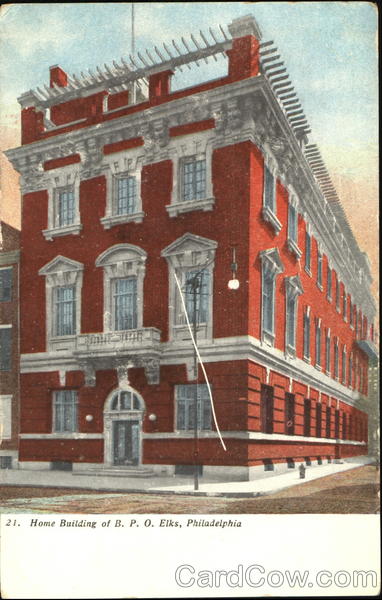 Home Building Of B. P. O. Elks Philadelphia Pennsylvania