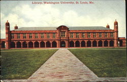 Library, Washington University Postcard