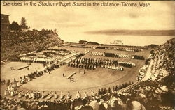 Exercises In The Stadium-Puget Sound Postcard
