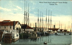 River Front From Lafayette Street Bridge Postcard