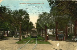 On Main Street Jacksonville, FL Postcard Postcard