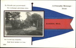A Friendly Message From Harris Postcard