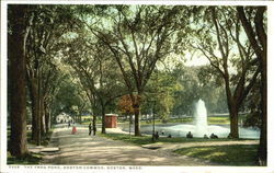 The Frog Pond, Boston Common Massachusetts Postcard Postcard