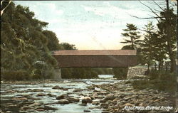 Covered Bridge Athol, MA Postcard Postcard