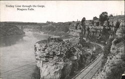 Trolley Line Through The Gorge Postcard