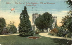The Geo. A. Joslyn Residence, 39th and Davenport Omaha, NE Postcard Postcard