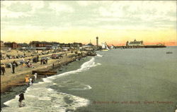 Britannia Pier And Beach Postcard