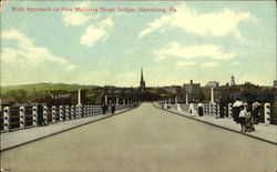 Main Approach On New Mulberry Street Bridge Postcard