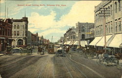 Summit Street Looking North Arkansas City, KS Postcard Postcard