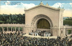 Afternoon Pipe Organ Recital, Balboa Park Postcard