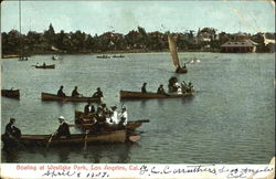 Boating At Westlake Park Postcard